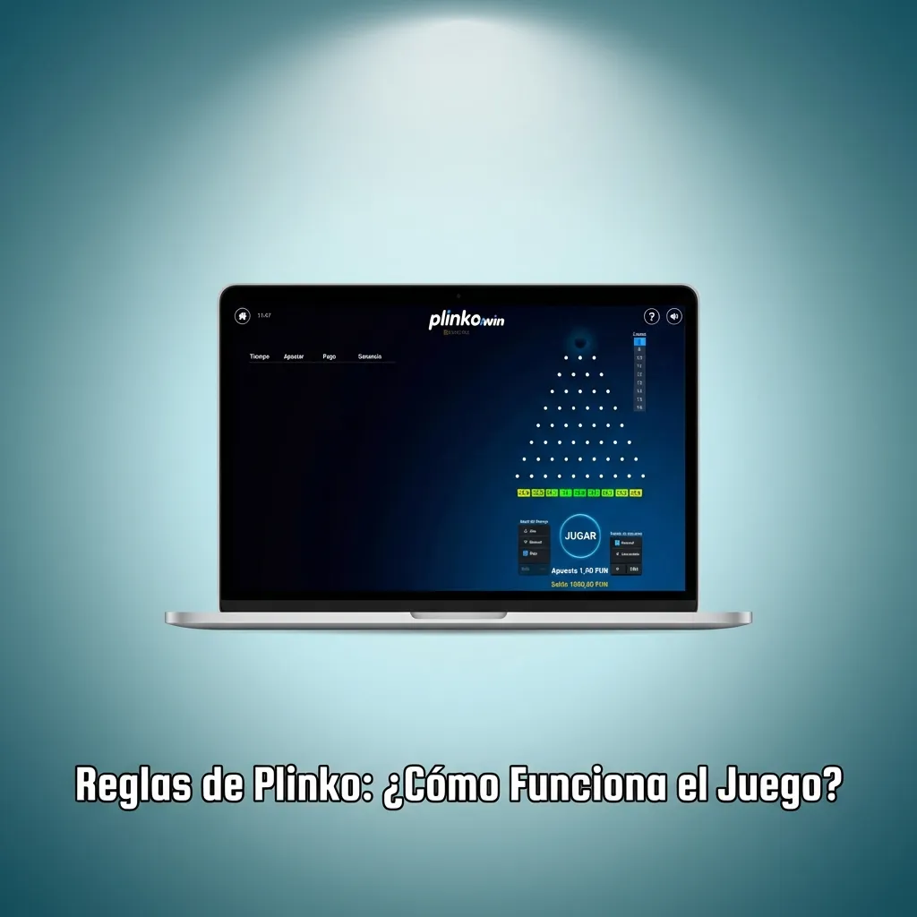 Ficha cayendo en tablero de Plinko con clavijas y casillas de multiplicadores en la base del juego