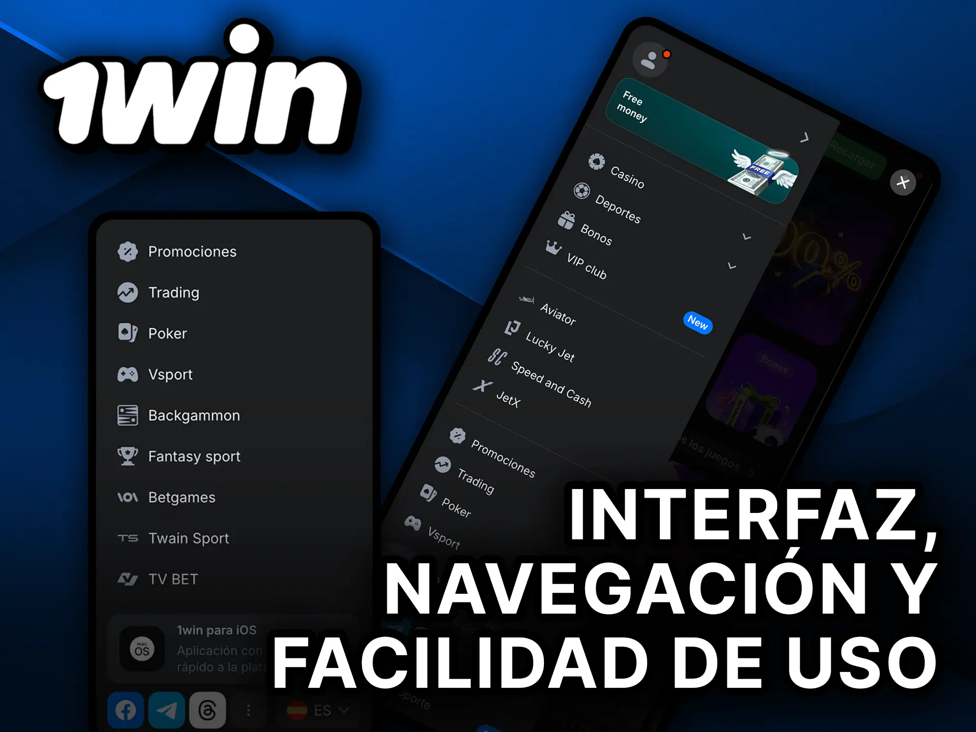 Disfruta de una interfaz sencilla y navegación fácil en la 1Win App.