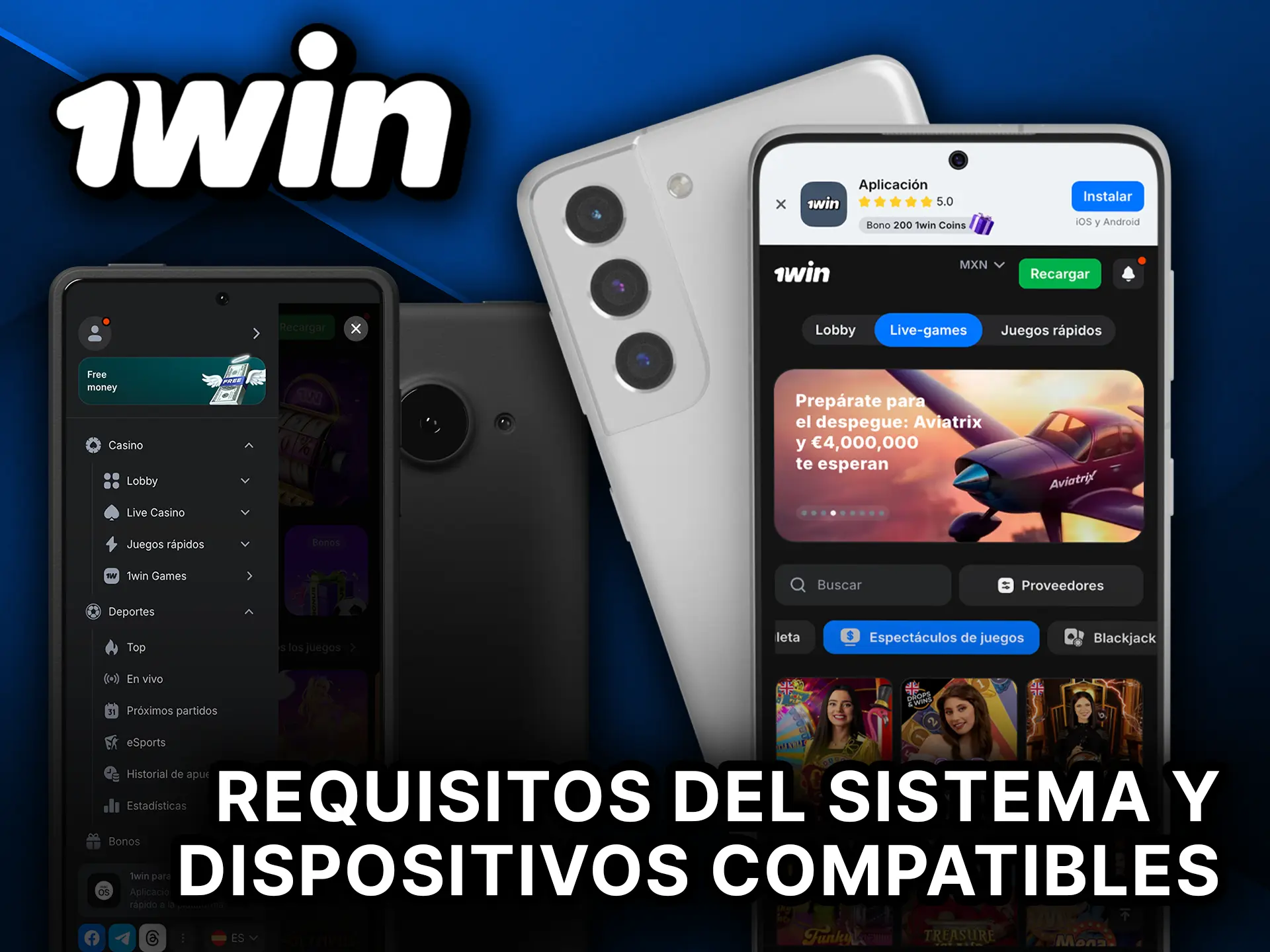 Conoce los requisitos del sistema y dispositivos compatibles para Android en 1Win.