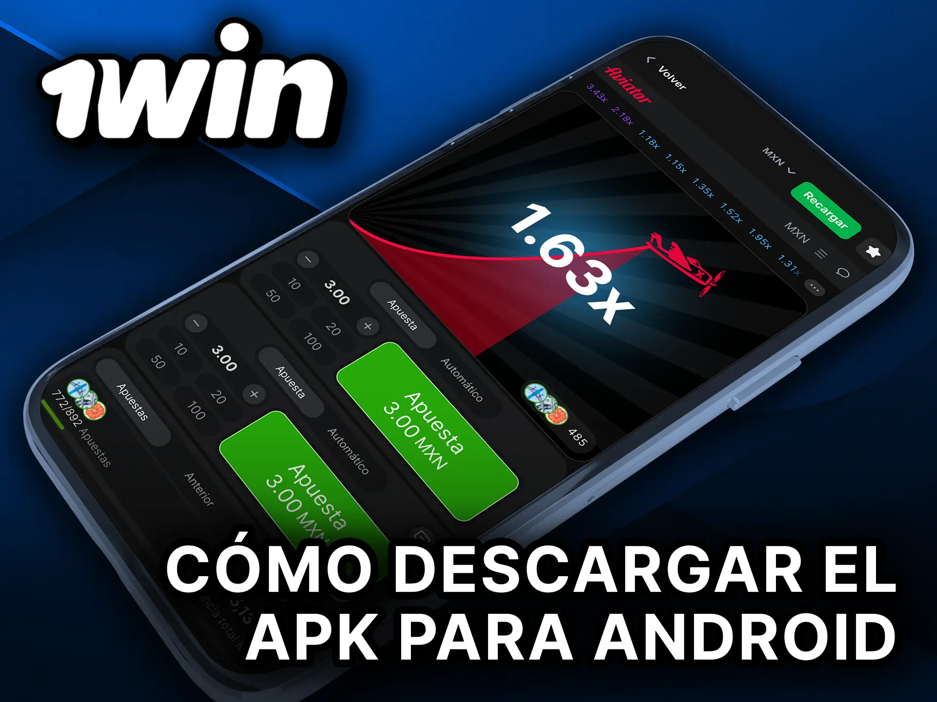 Cómo descargar el apk de Aviator para Android desde 1Win.