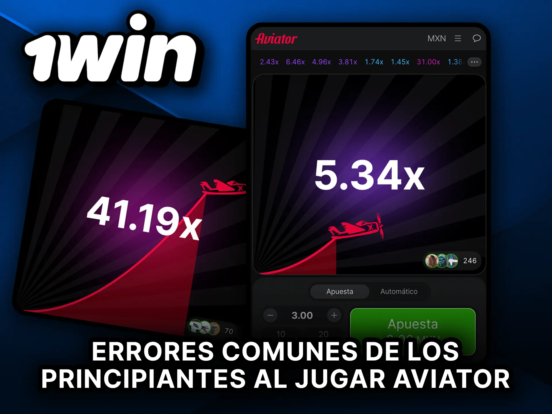 Errores comunes de los principiantes al jugar Aviator y cómo evitarlos en 1Win.