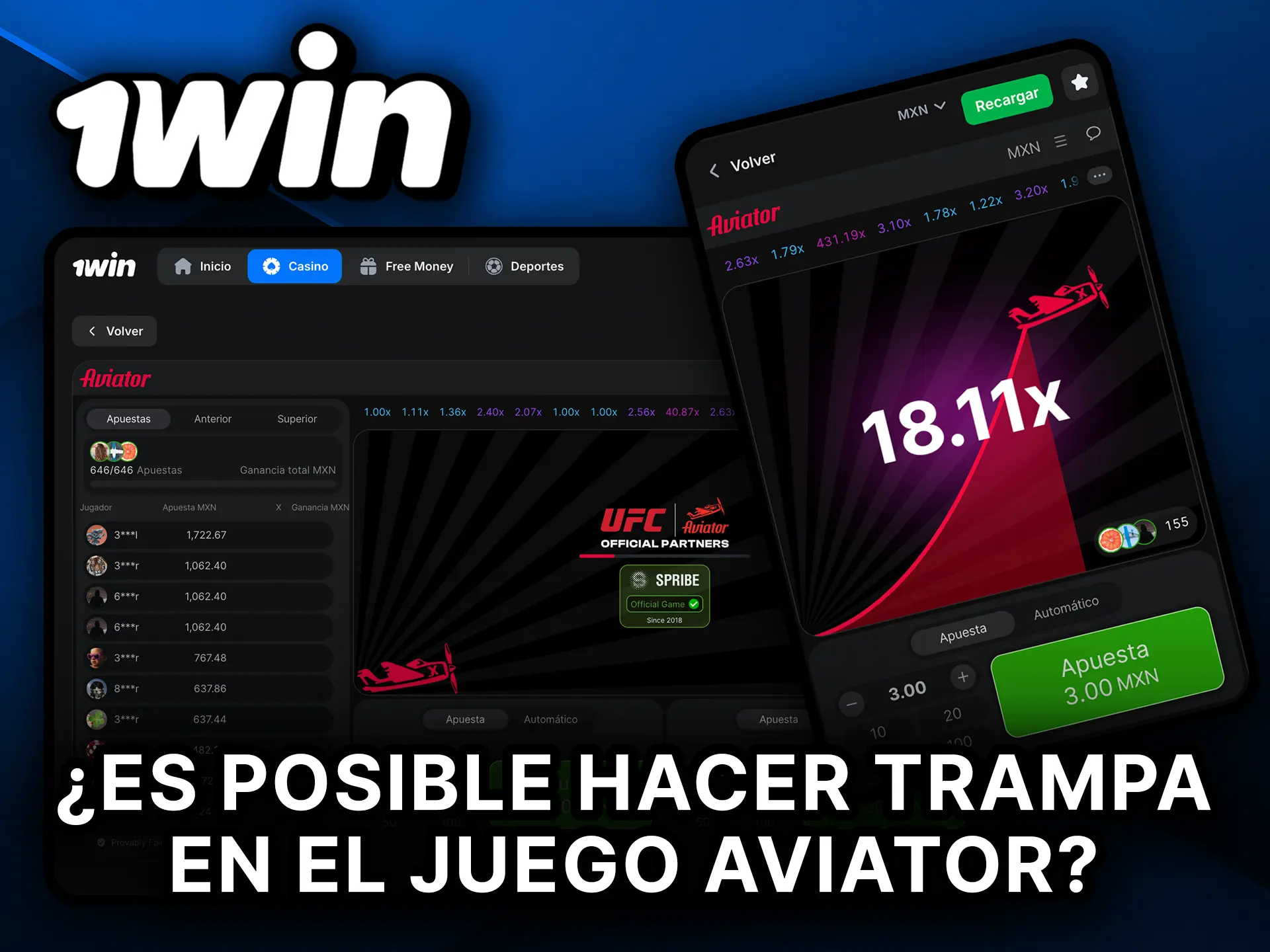 Conoce si es posible hacer trampa en el juego Aviator en 1Win.