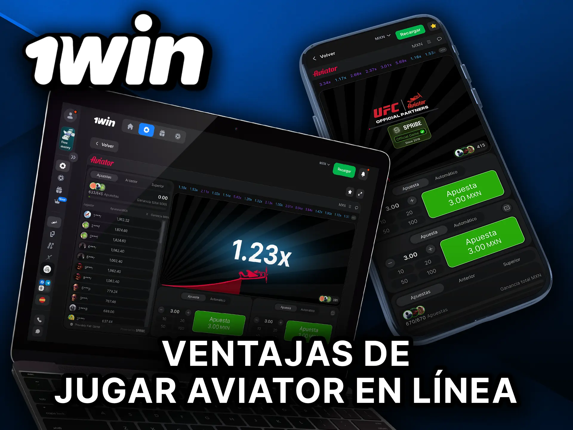 Ventajas de jugar Aviator en línea en 1Win para ganar más.