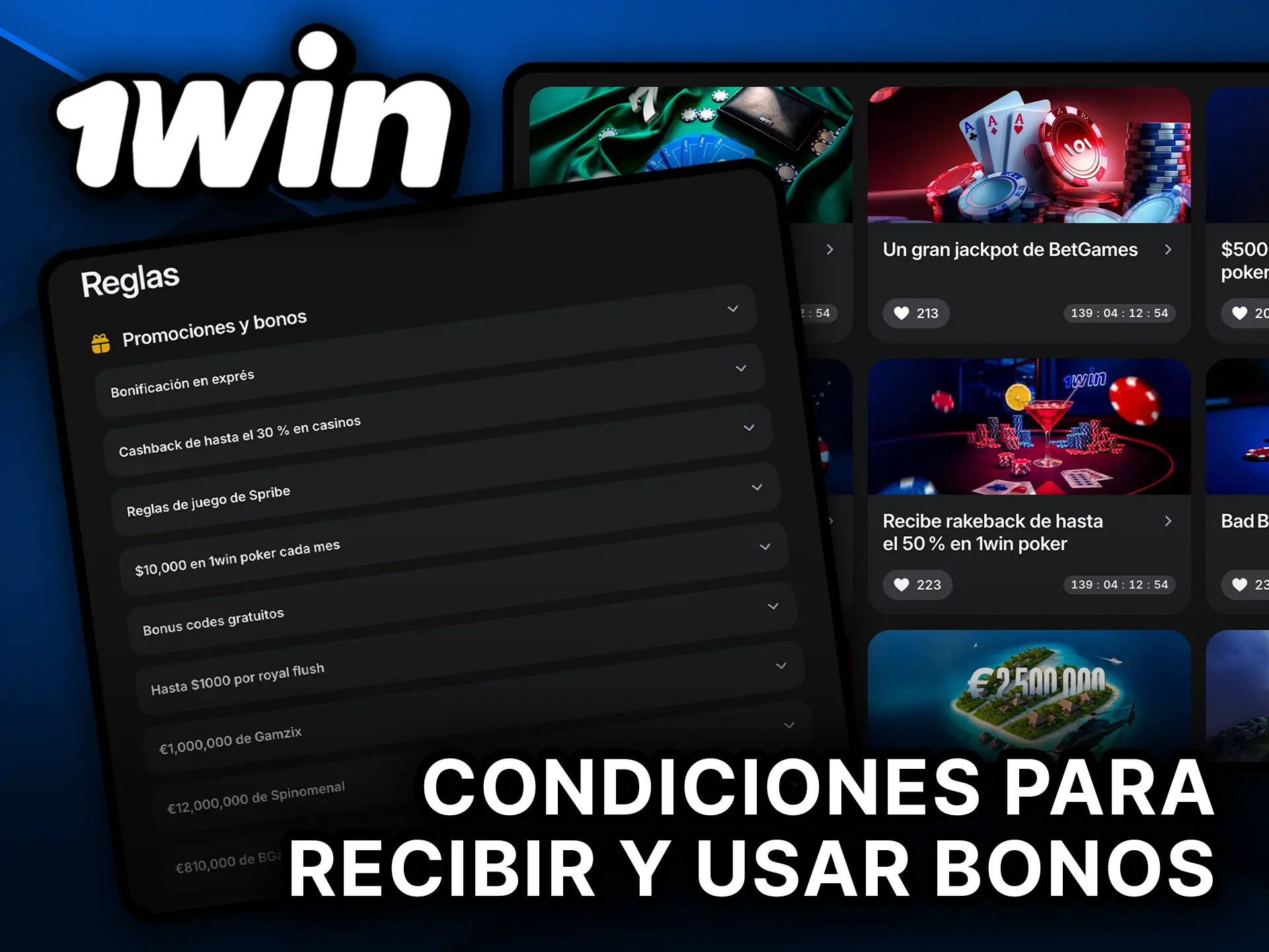 Conoce las condiciones para recibir y aprovechar al máximo los bonos de 1Win.