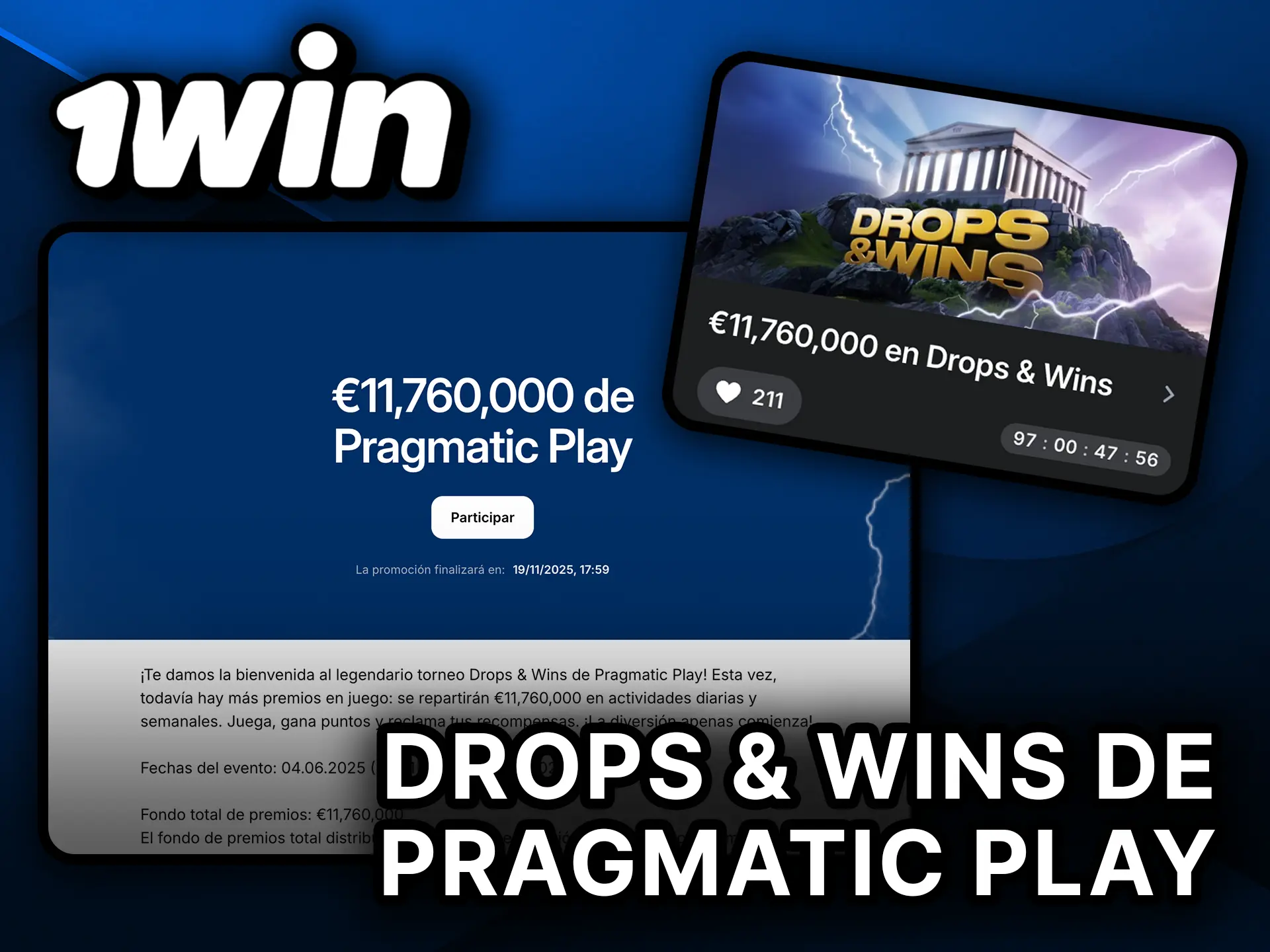 Participa en los Drops & Wins de Pragmatic Play en 1Win y gana premios diarios.