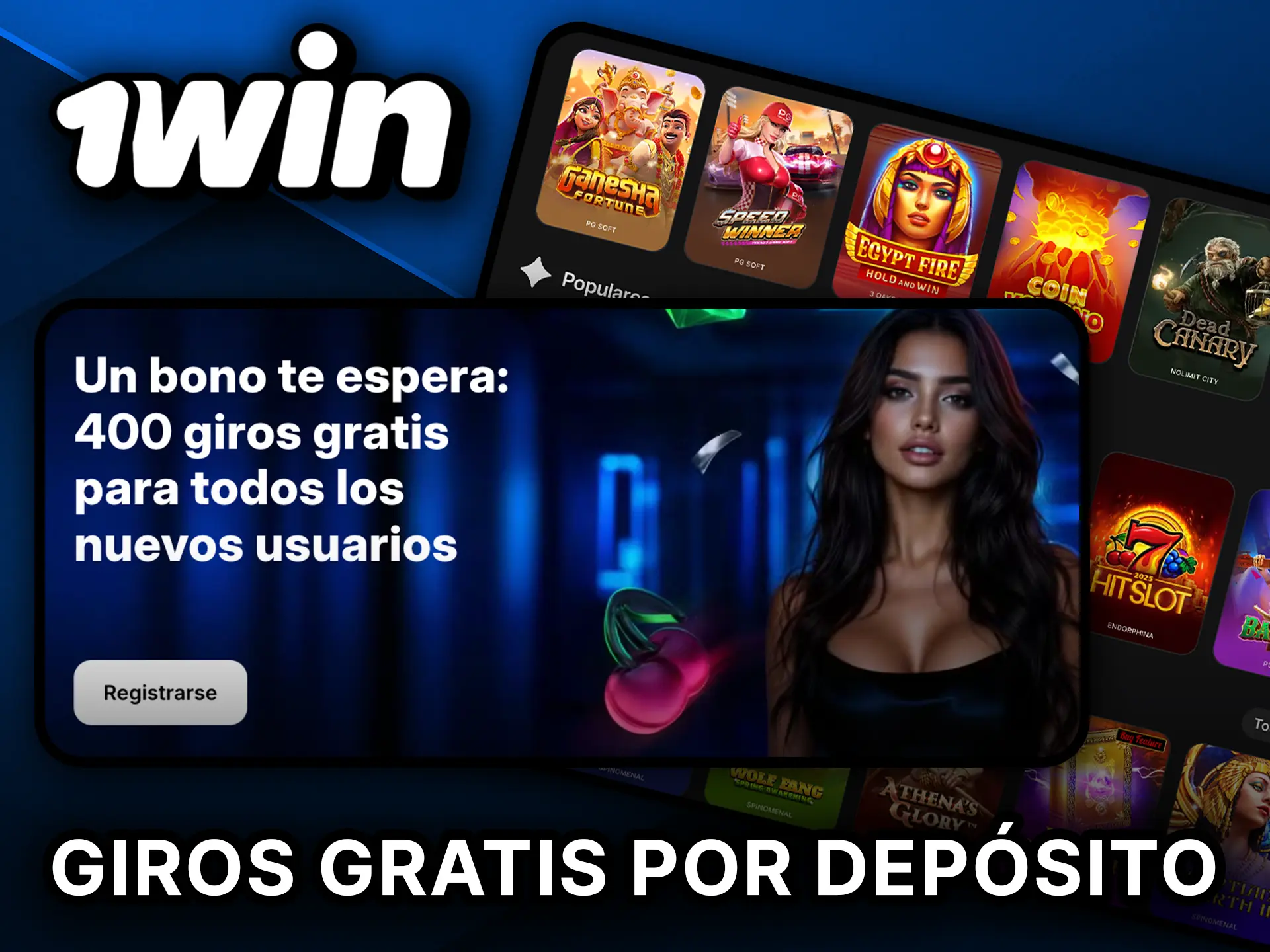 Obtén giros gratis con tu depósito en 1Win y prueba tu suerte.