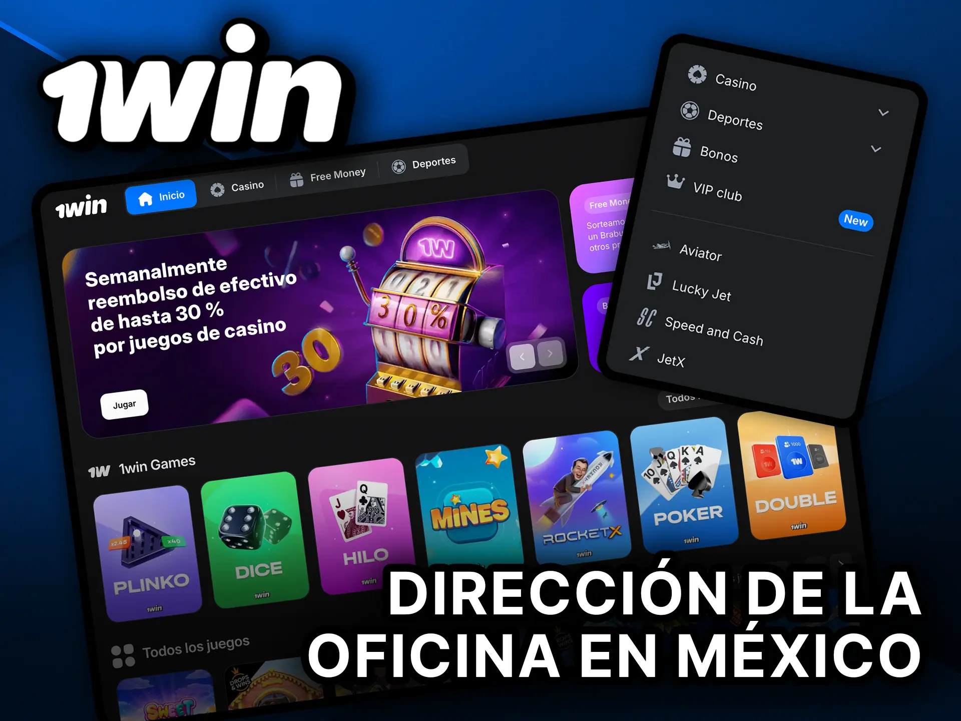 Visita la oficina oficial de 1Win en México y recibe asistencia presencial.