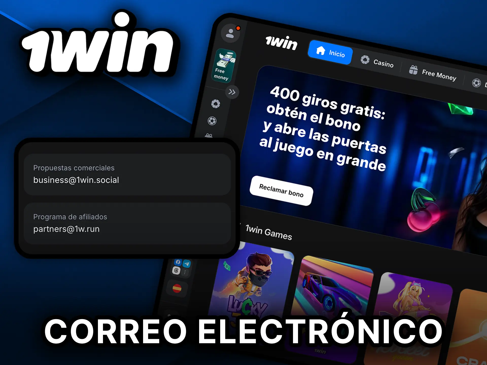 Envía un correo electrónico al equipo de 1Win y recibe ayuda personalizada.