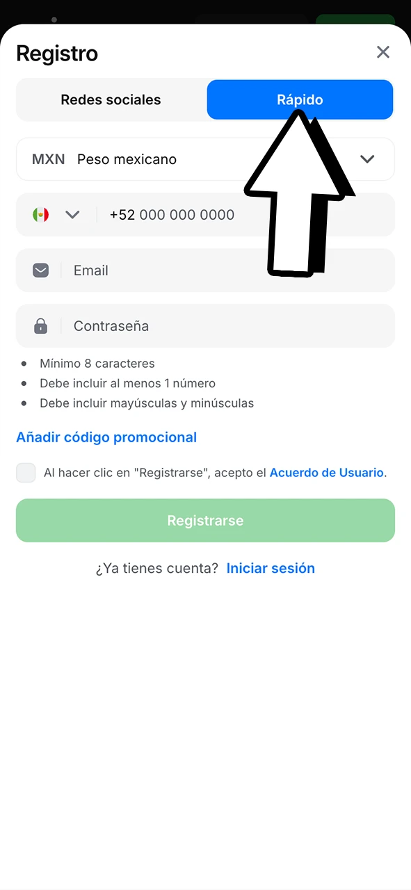 Elige el método de registro en 1Win y accede sin complicaciones.