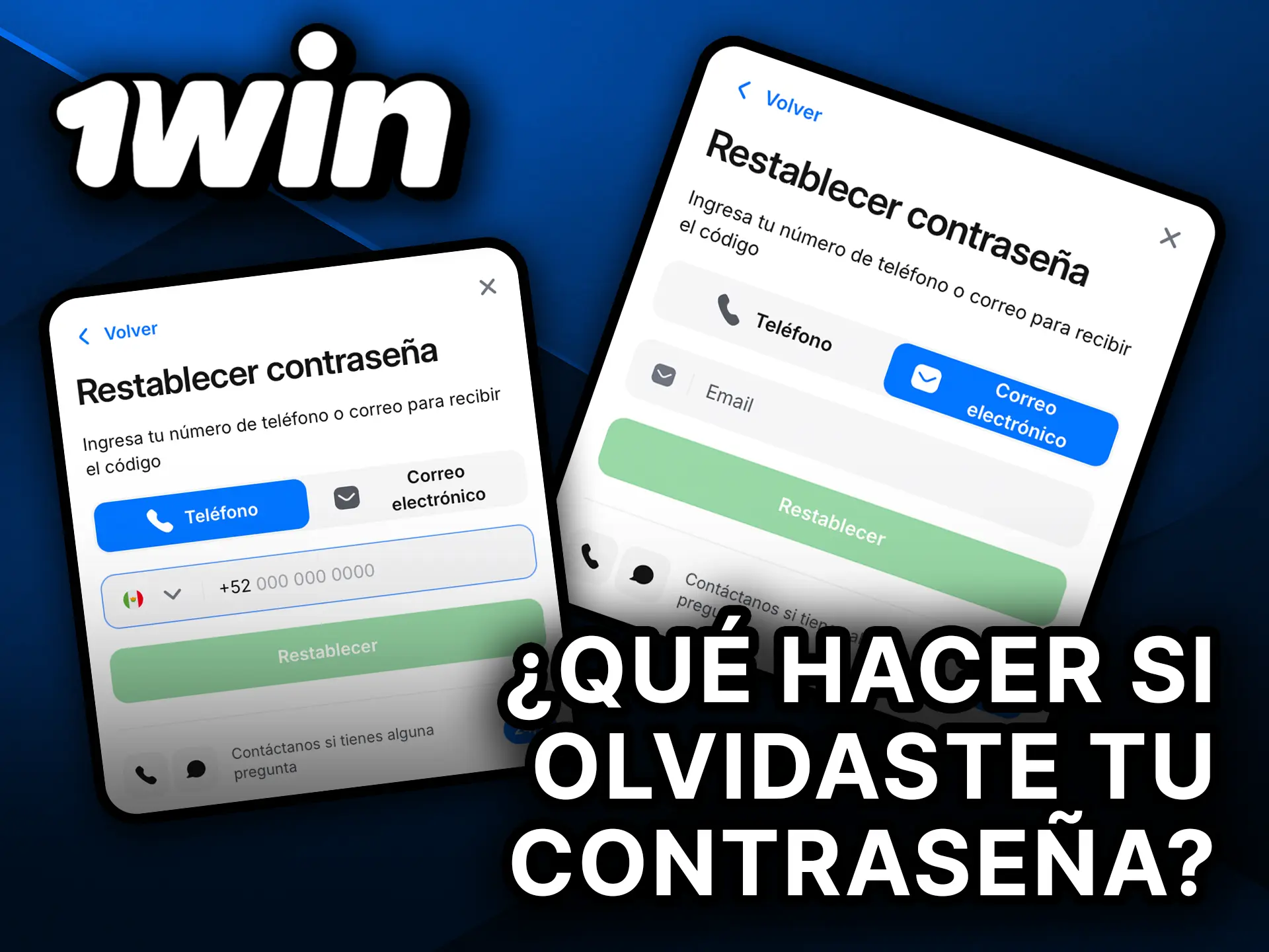 Recupera el acceso a tu cuenta de 1Win si olvidaste tu contraseña.