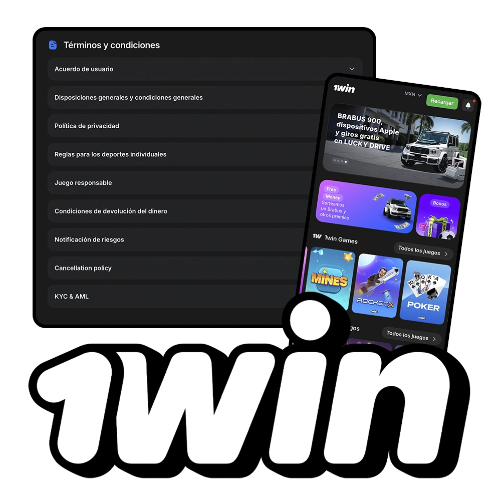 Revisa los términos y condiciones de 1Win México.